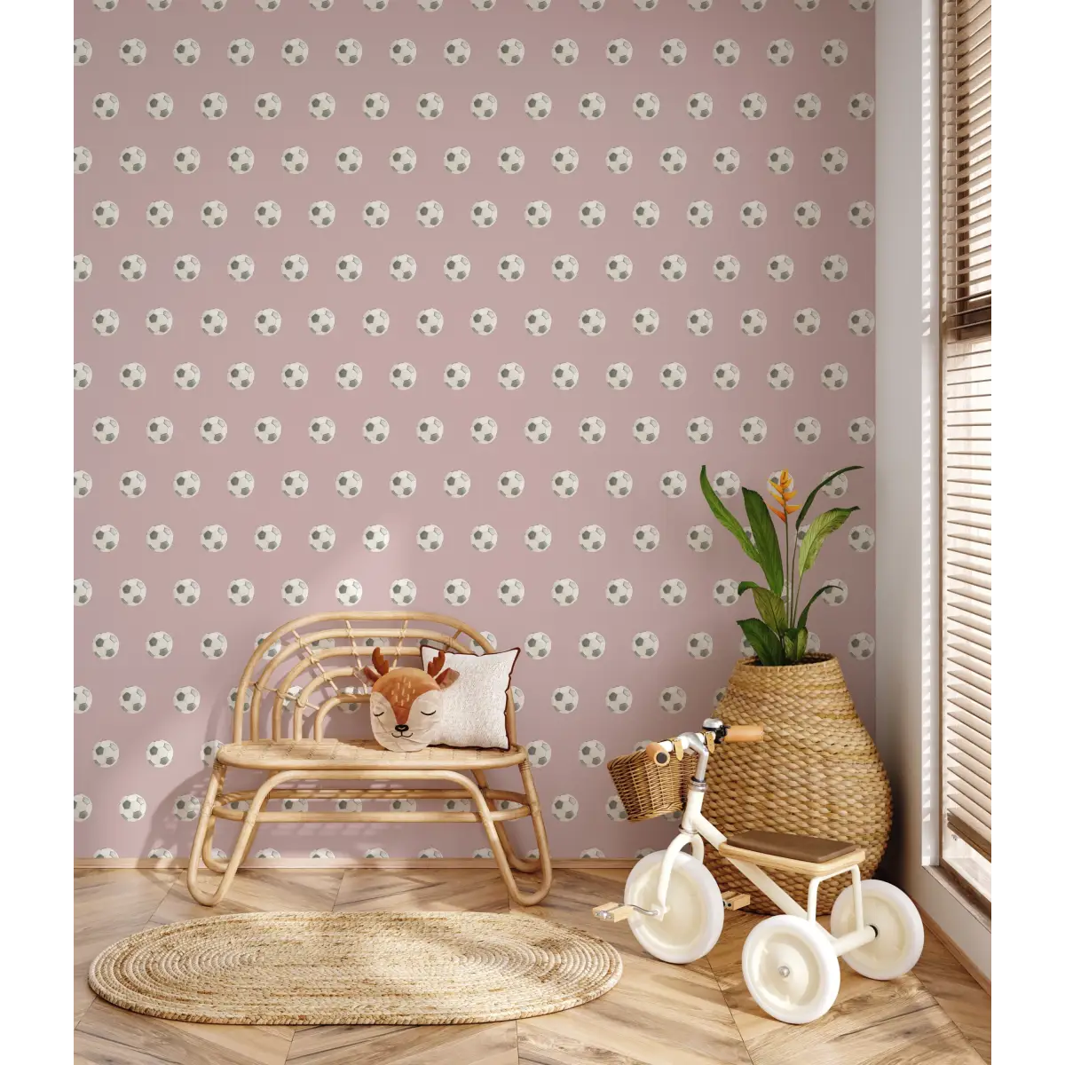 Beckham Wallpaper - Soccer Balls - by Hailey Kiefer - Loomwell Home Goods