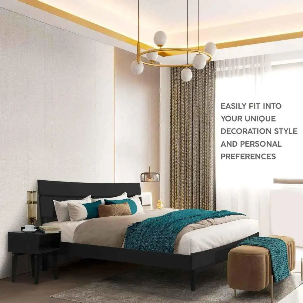 Bed Frame & Nightstand Set - Acacia Aurora - Stylish Bedroom - Megsu