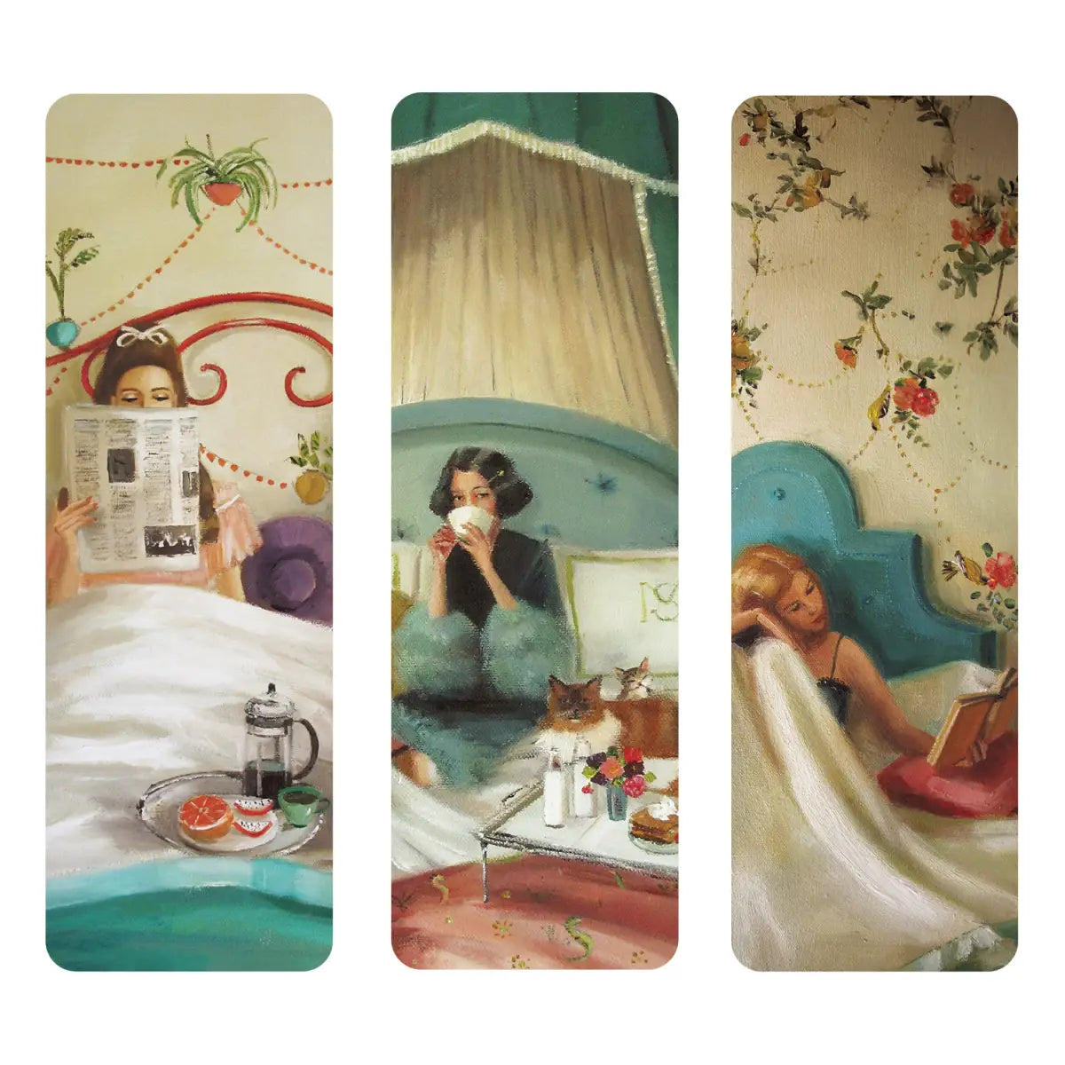 Bookmarks Set of 3 - Bedhead by Janet Hill - Hester & Cook - Stationery