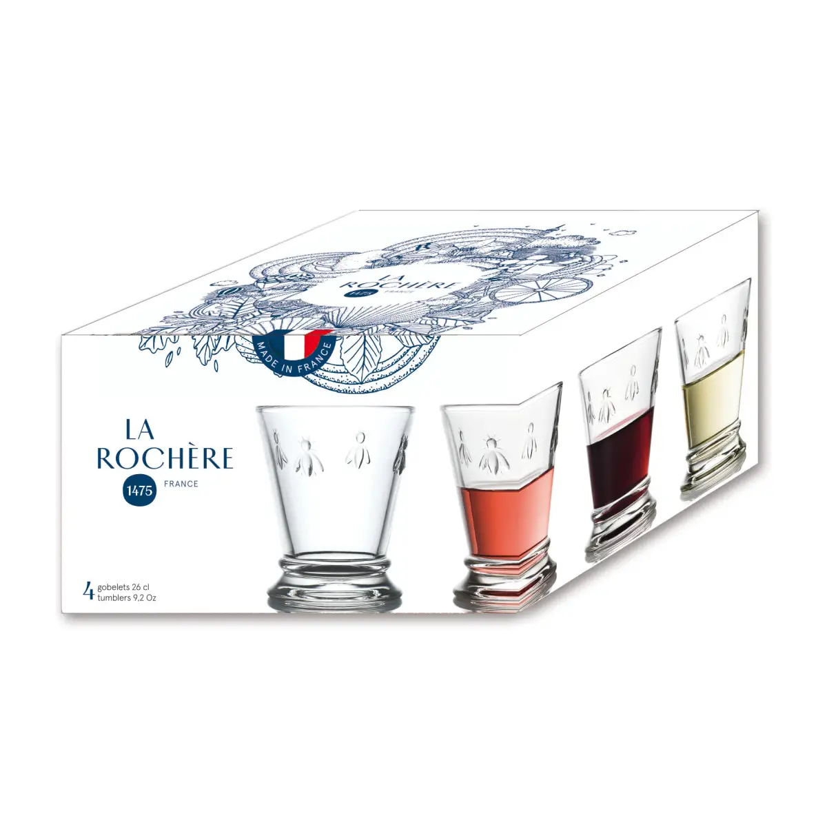 Bee Glass Tumblers - Set of 4 - La Rochere