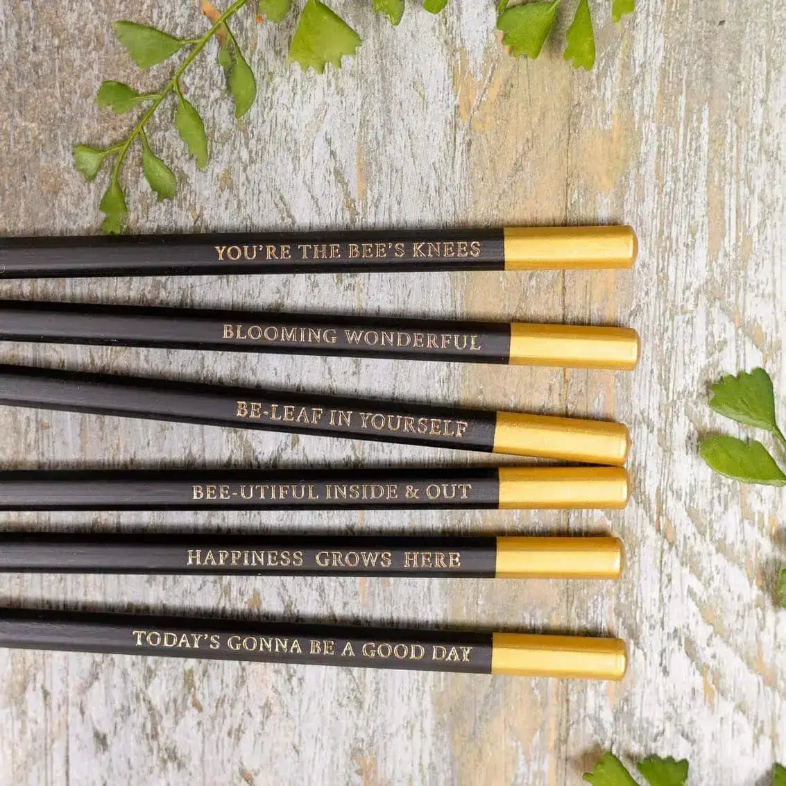 Bee & Honeysuckle Set Of 6 Pencils - Toasted Crumpet (US Duties Paid)