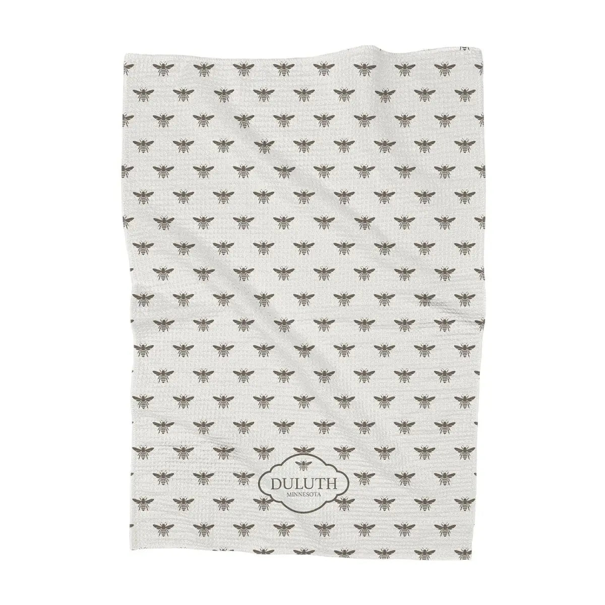 Bee Waffle Weave Towel - Alton Illinois - Indigo Tangerine