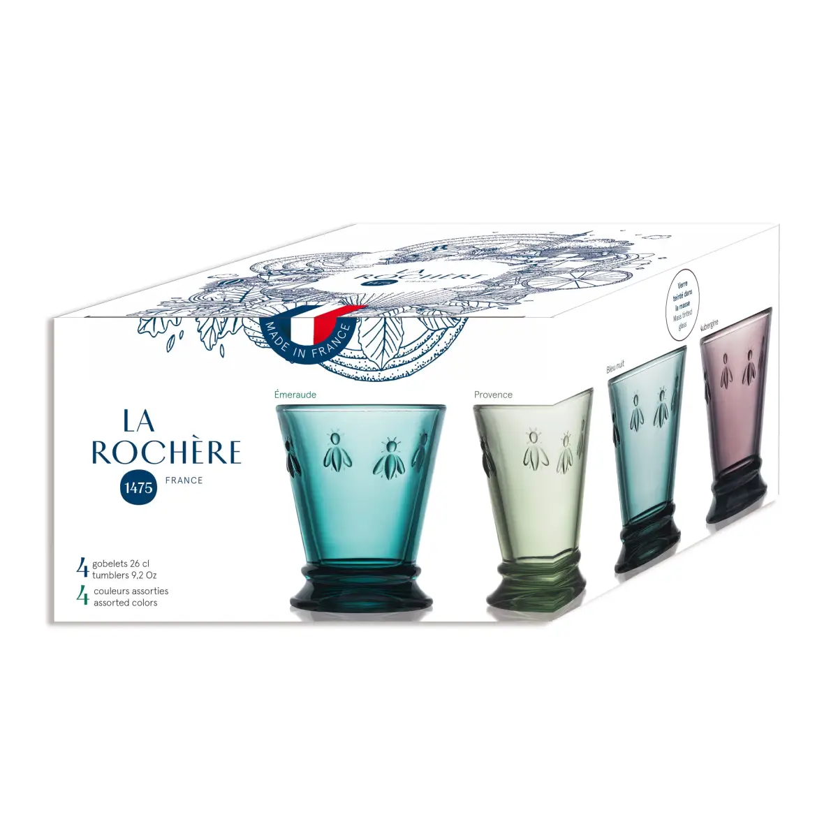Bee Tumbler Assorted Set-4 - La Rochere NA