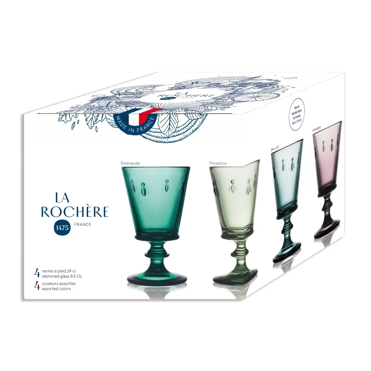 Bee Wine Assorted Set-4 - La Rochere NA
