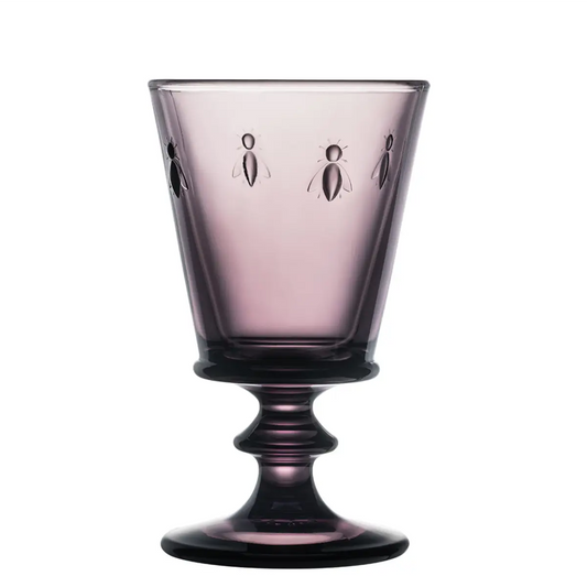Bee Wine Glass Eggplant Purple - Set of 6 - La Rochere NA