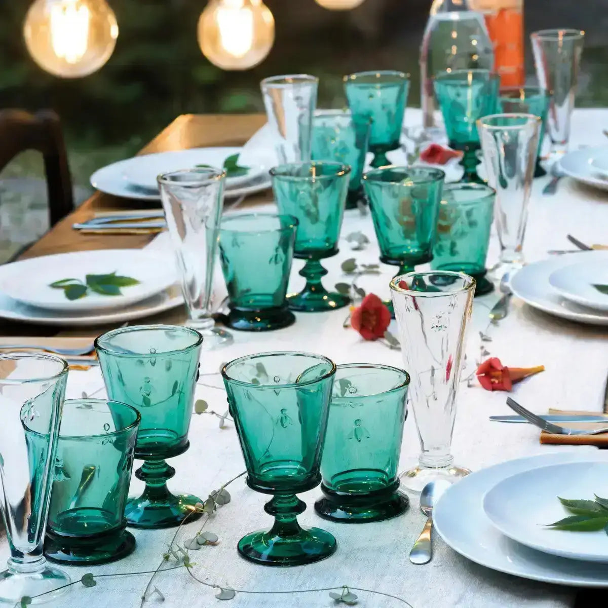 Bee Wine Glass Emerald Green - Set of 6 - La Rochere NA