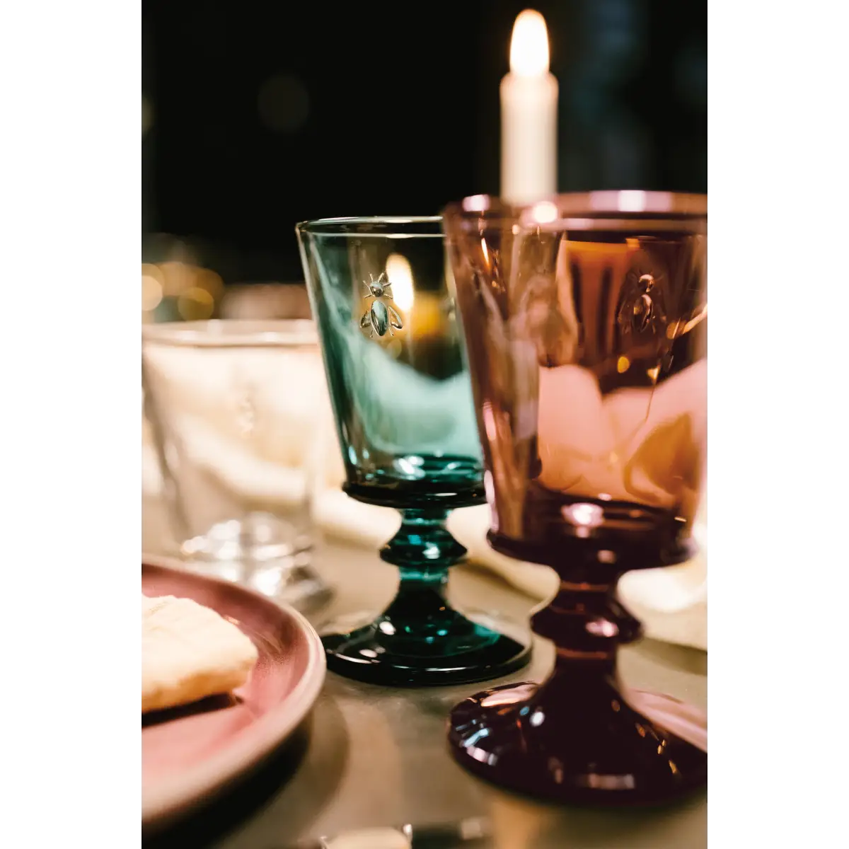 Bee Wine Glass Night Sky Blue - Set of 6 - La Rochere NA