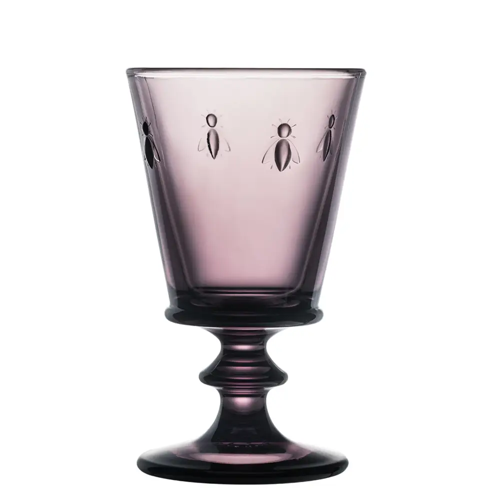 Bee Wine Glass Set-6 - Eggplant - La Rochere NA