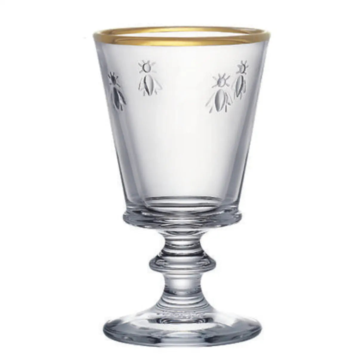 Bee Wine Glasses - Set of 4 - Gold Rim - La Rochere
