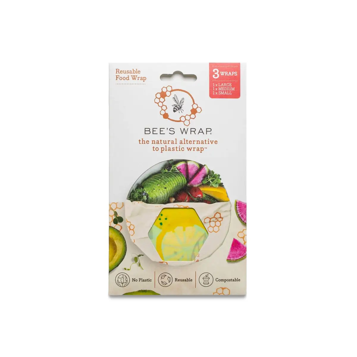 Beeswax Food Wraps - Fresh Squeeze - 3 pack - Bee’s Wrap