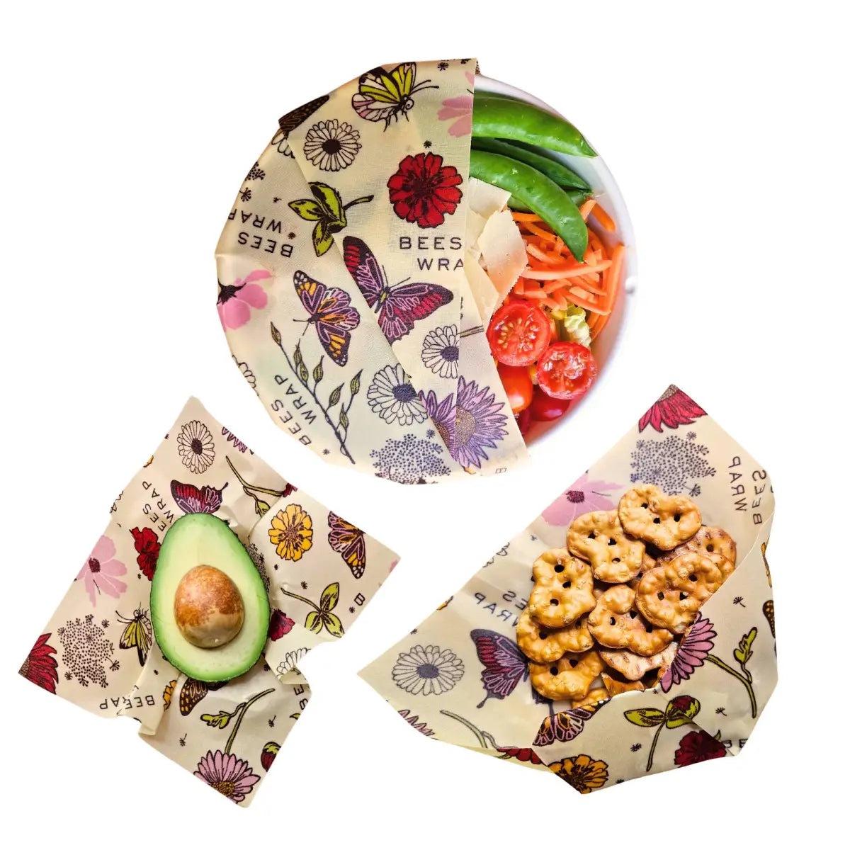 Beeswax Food Wraps - Meadow Magic - 3 Pack - Bee’s Wrap