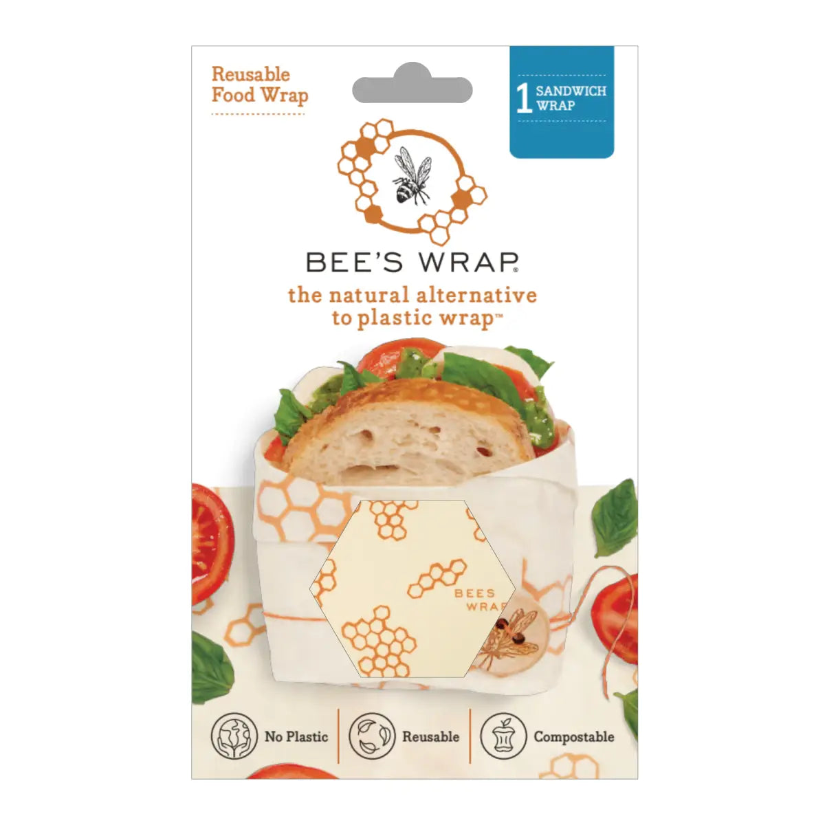Beeswax Sandwich Wrap - Honeycomb Print - Reusable and Eco-Friendly - Bee’s Wrap
