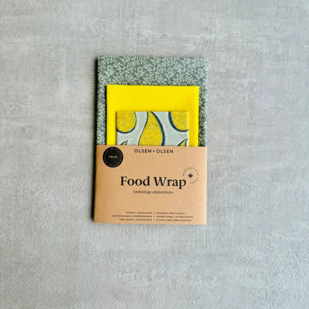 Beeswax Food Wraps Starter Set - Organic (pack of 3) - Mix Paisley - OLSEN + OLSEN