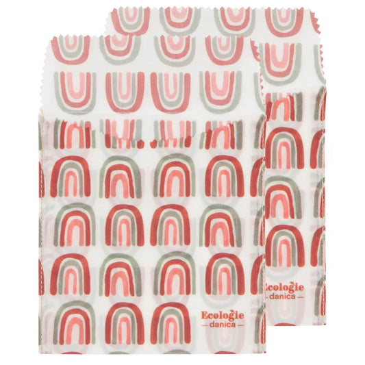 Beeswax Sandwich Bags - Set of 2 - Rainbows - Ecologie