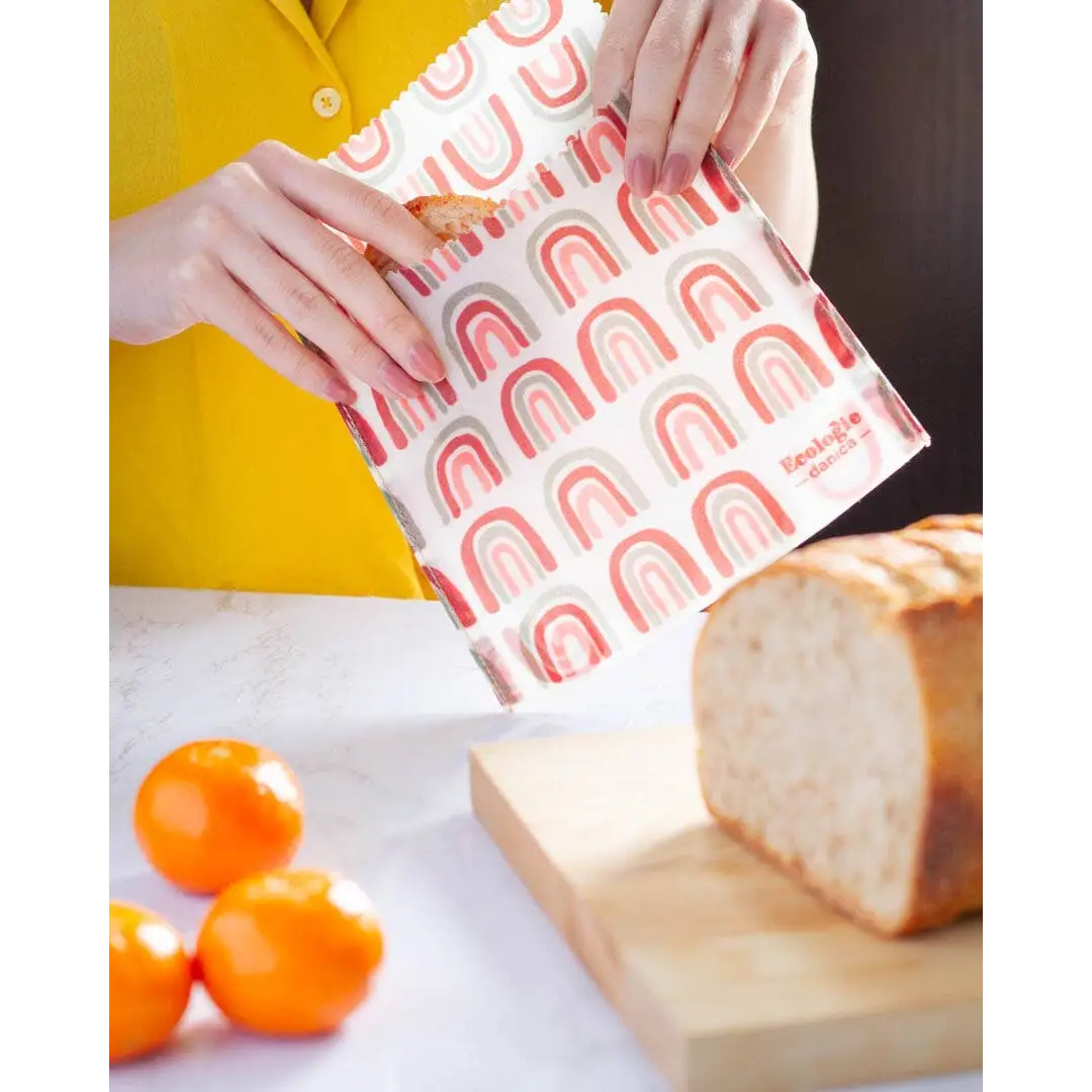 Beeswax Sandwich Bags - Set of 2 - Rainbows - Ecologie