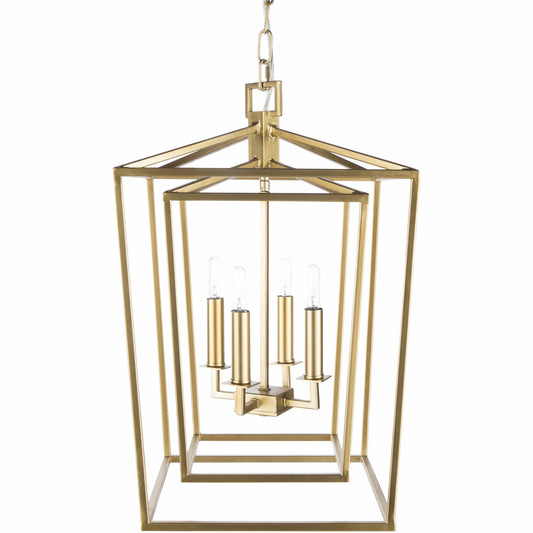 Classic Gold Open Lantern Pendant Ceiling Light