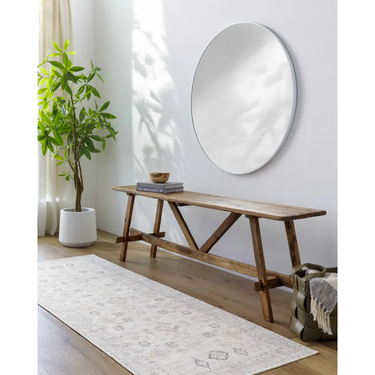 Beige Beckett Vintage Washable Area Rug - Boutique Rugs