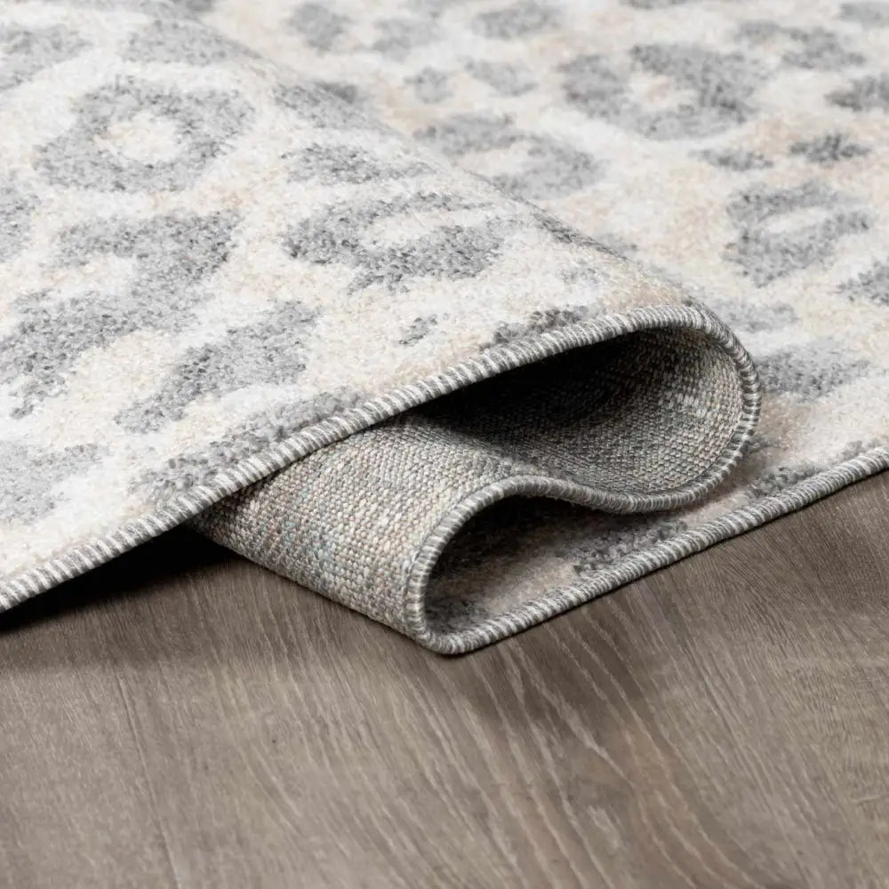 Beige Liversedge Leopard Print Area Rug - Boutique Rugs