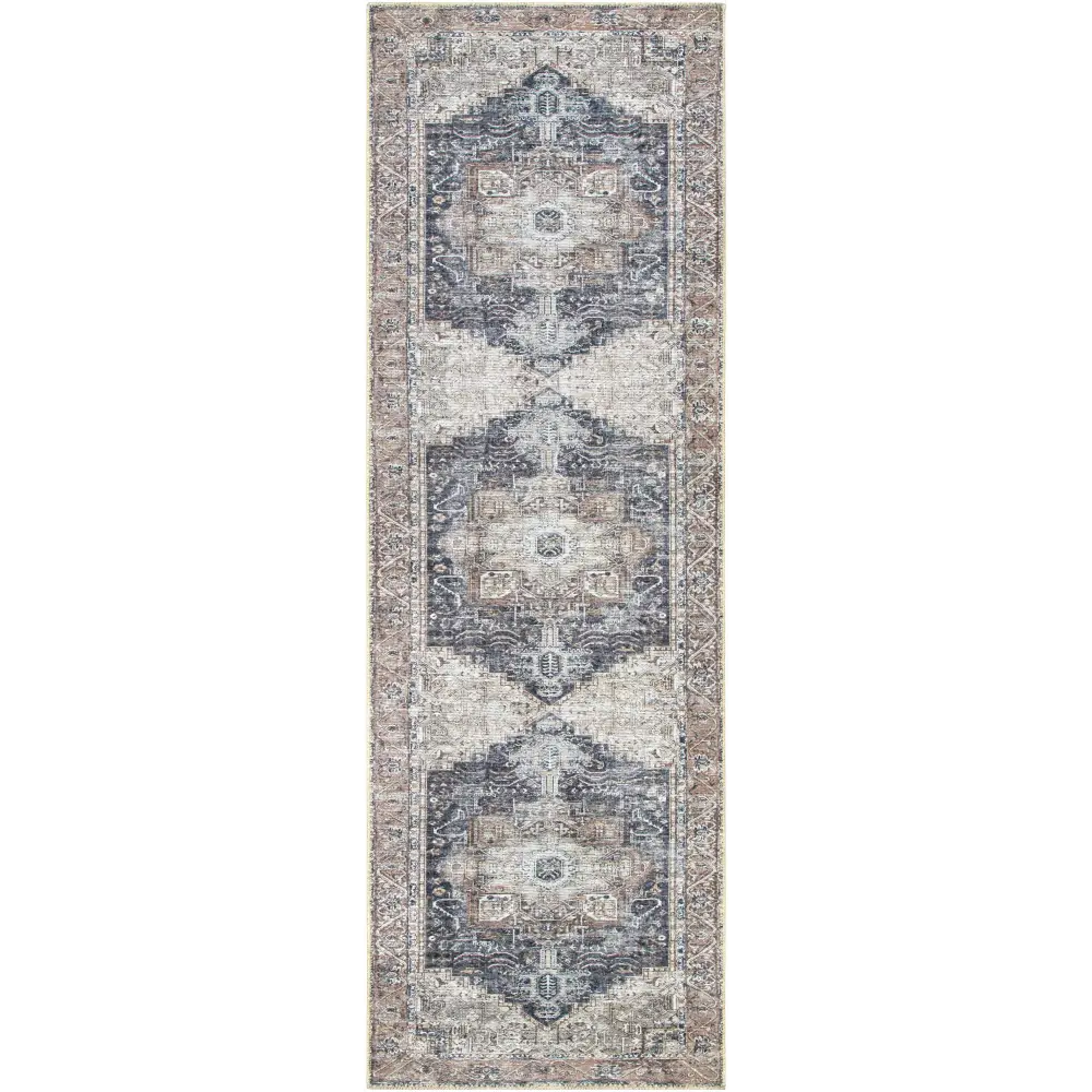 Beige Rosman Washable Area Rug - *2’7’’ x 7’10’’ Runner - Boutique Rugs