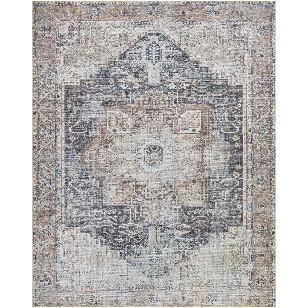 Beige Rosman Washable Area Rug - 7’10’’ x 10’2’’ Rectangle - Boutique Rugs