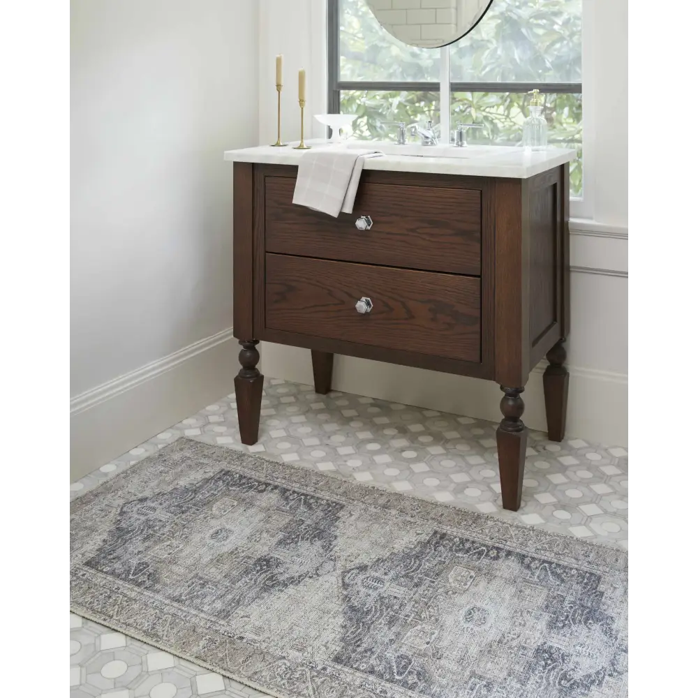 Beige Rosman Washable Area Rug - Boutique Rugs