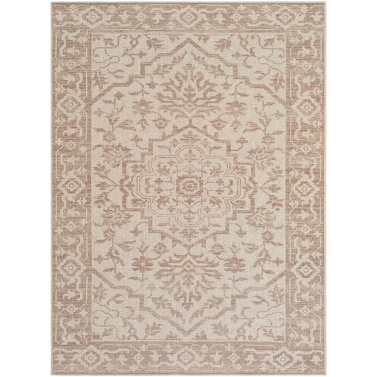 Beige Traditional Washable Wool Area Rug - Boutique Rugs