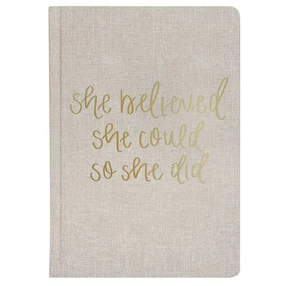 She Believed She Could Fabric Journal - Sweet Water Decor