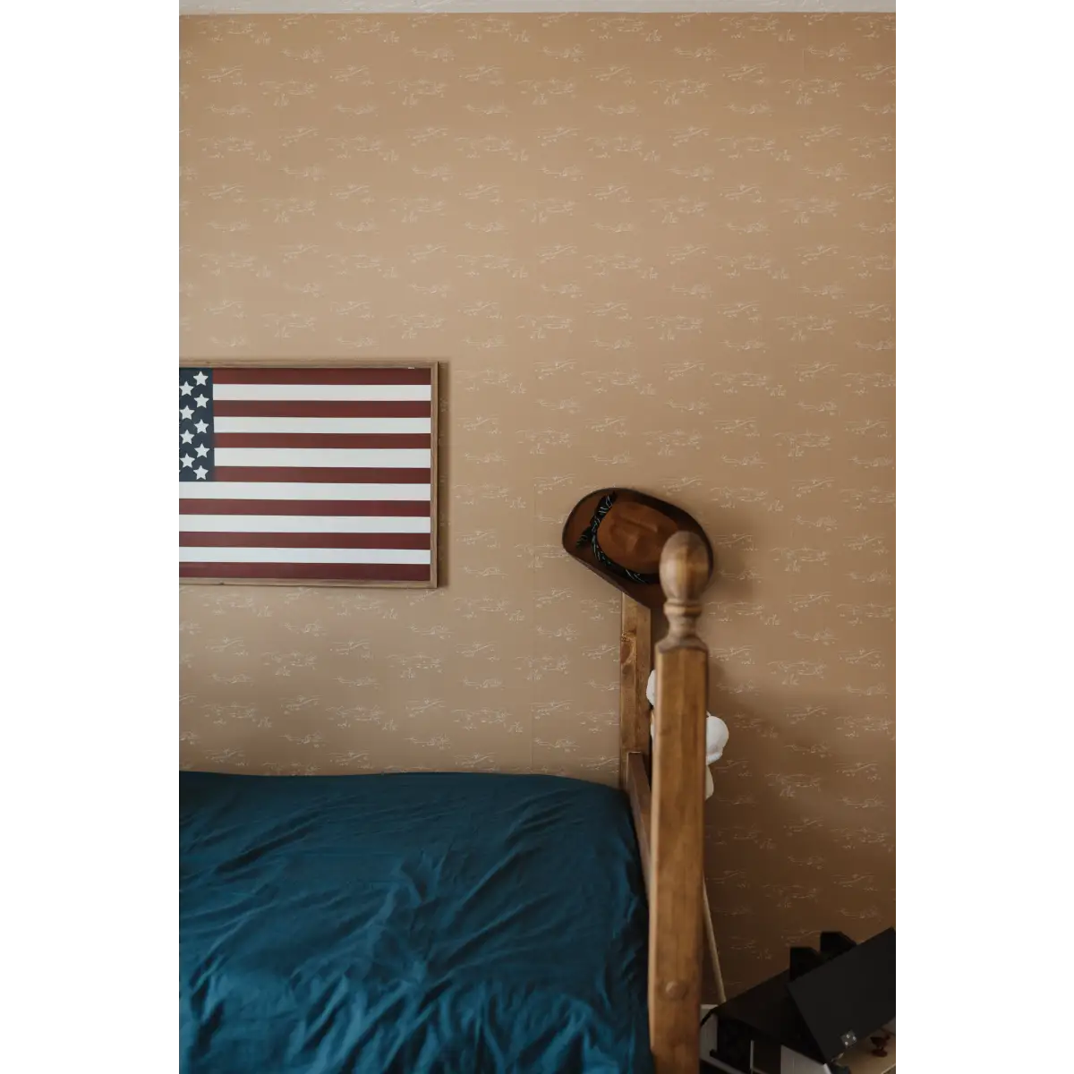 Bennet Wallpaper - Simple House and Deer - by Of Lilies and Fields - Loomwell Home Goods