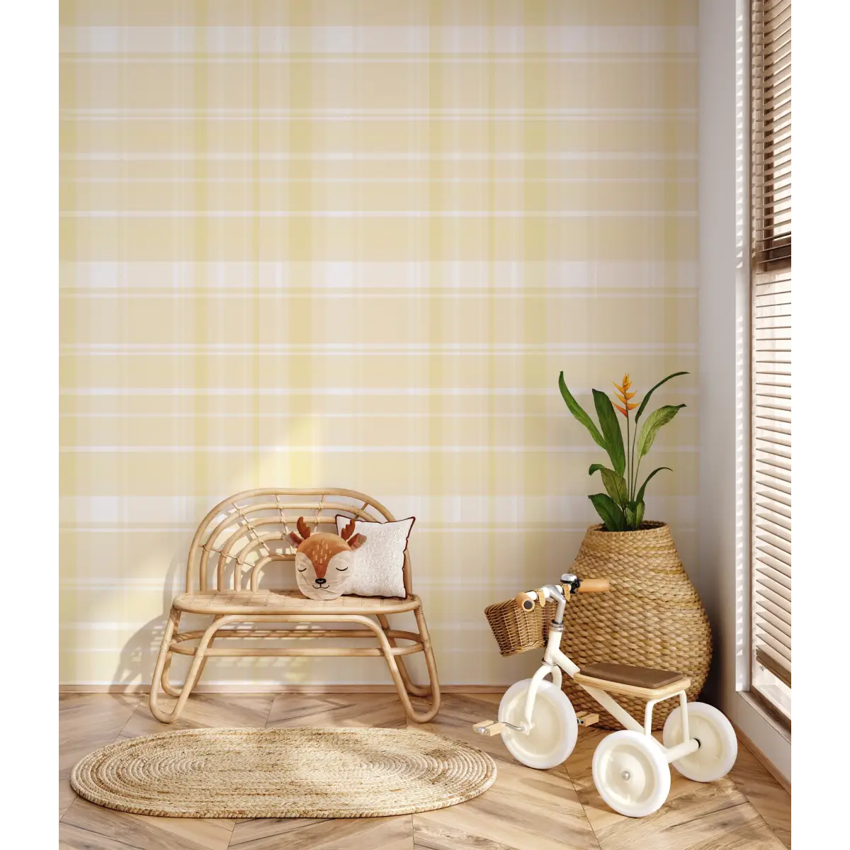 Bentley Wallpaper - Single Color Plaid - by RNM Arts - Loomwell Home Goods
