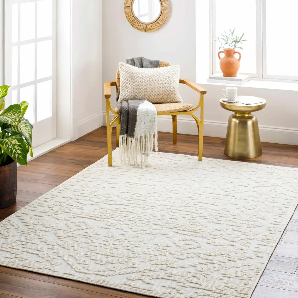 Beren Cream Washable Area Rug - Boutique Rugs