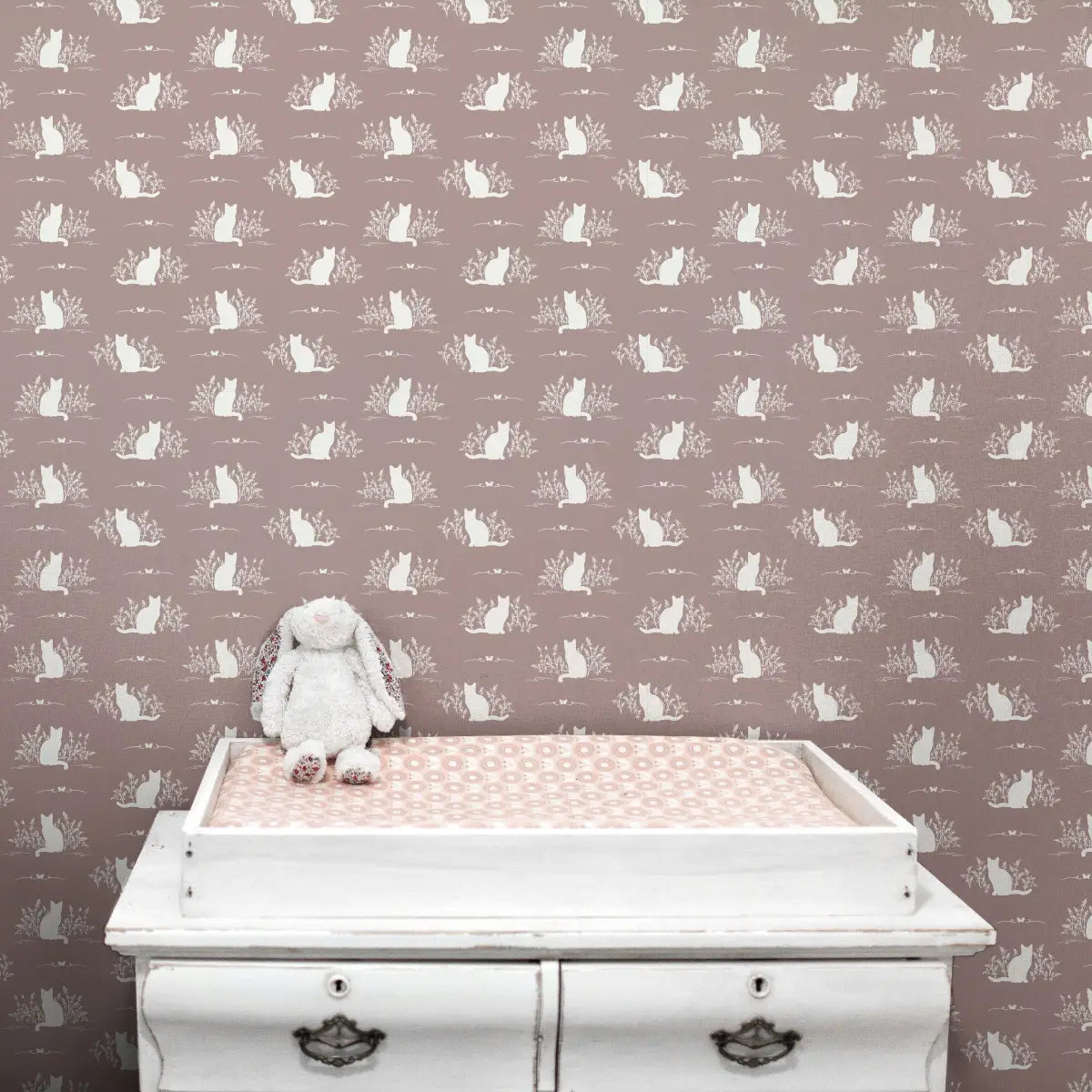 Berlioz Wallpaper - Cats - by Lisee Ree - Loomwell Home Goods