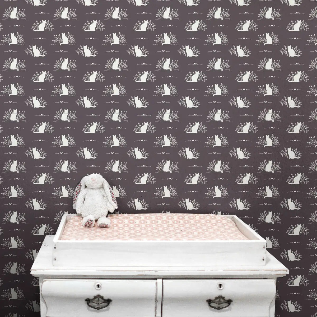 Berlioz Wallpaper - Cats - by Lisee Ree - Loomwell Home Goods