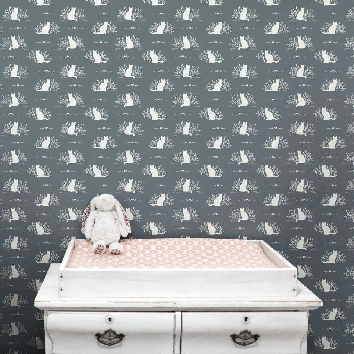 Berlioz Wallpaper - Cats - by Lisee Ree - Loomwell Home Goods