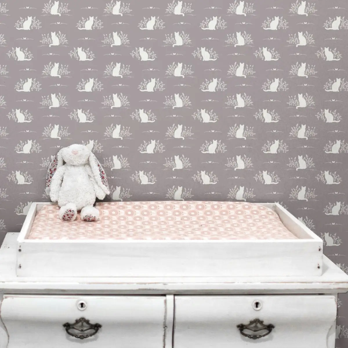 Berlioz Wallpaper - Cats - by Lisee Ree - Loomwell Home Goods