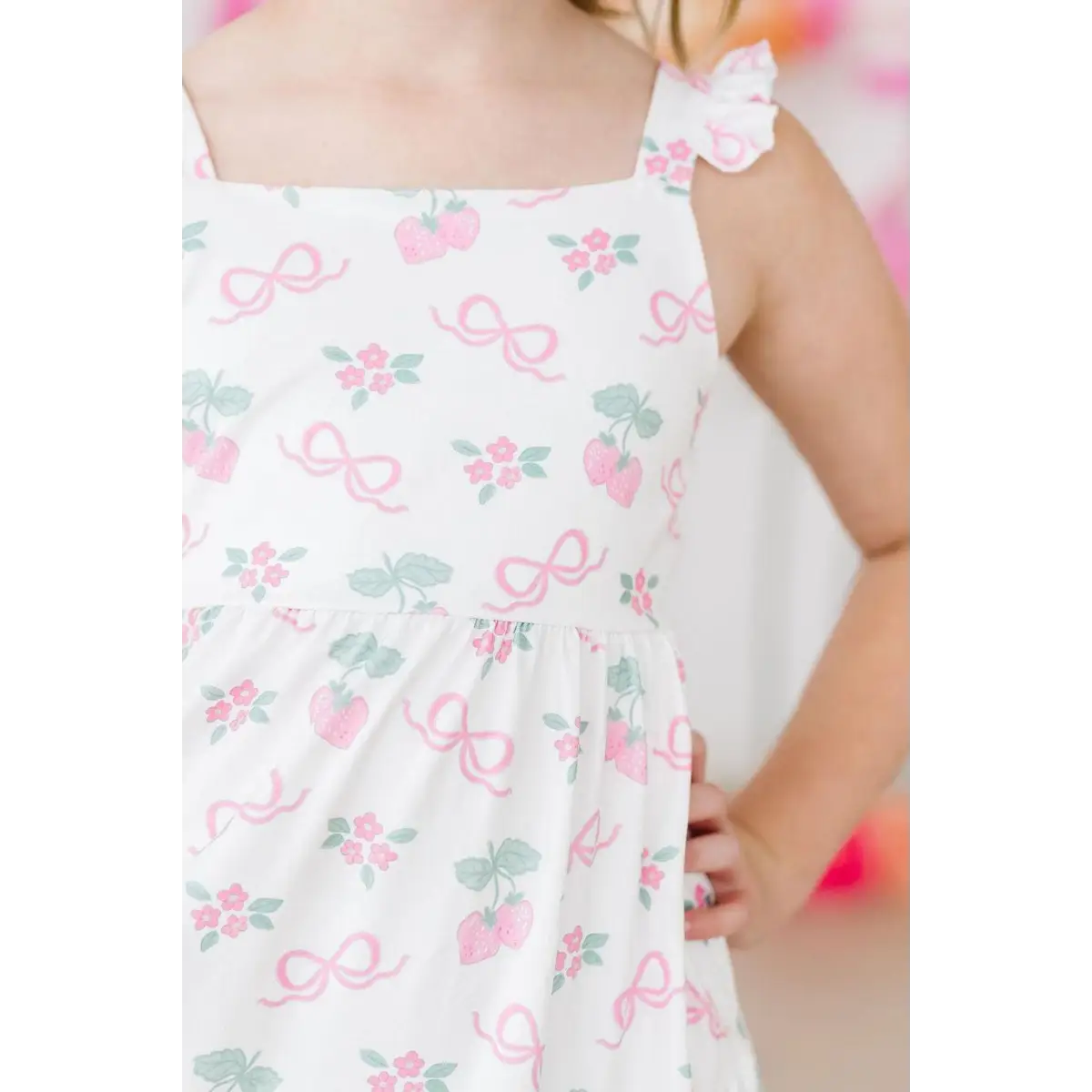 Ruffle Maxi Dress - Berries & Bows - 2T - Mila & Rose ®