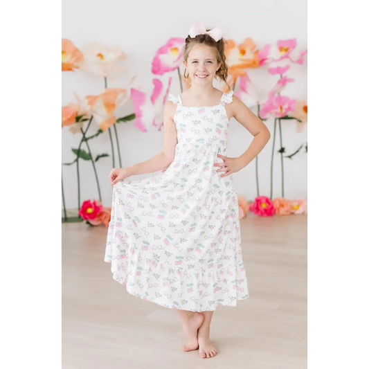 Ruffle Maxi Dress - Berries & Bows - Mila & Rose ®