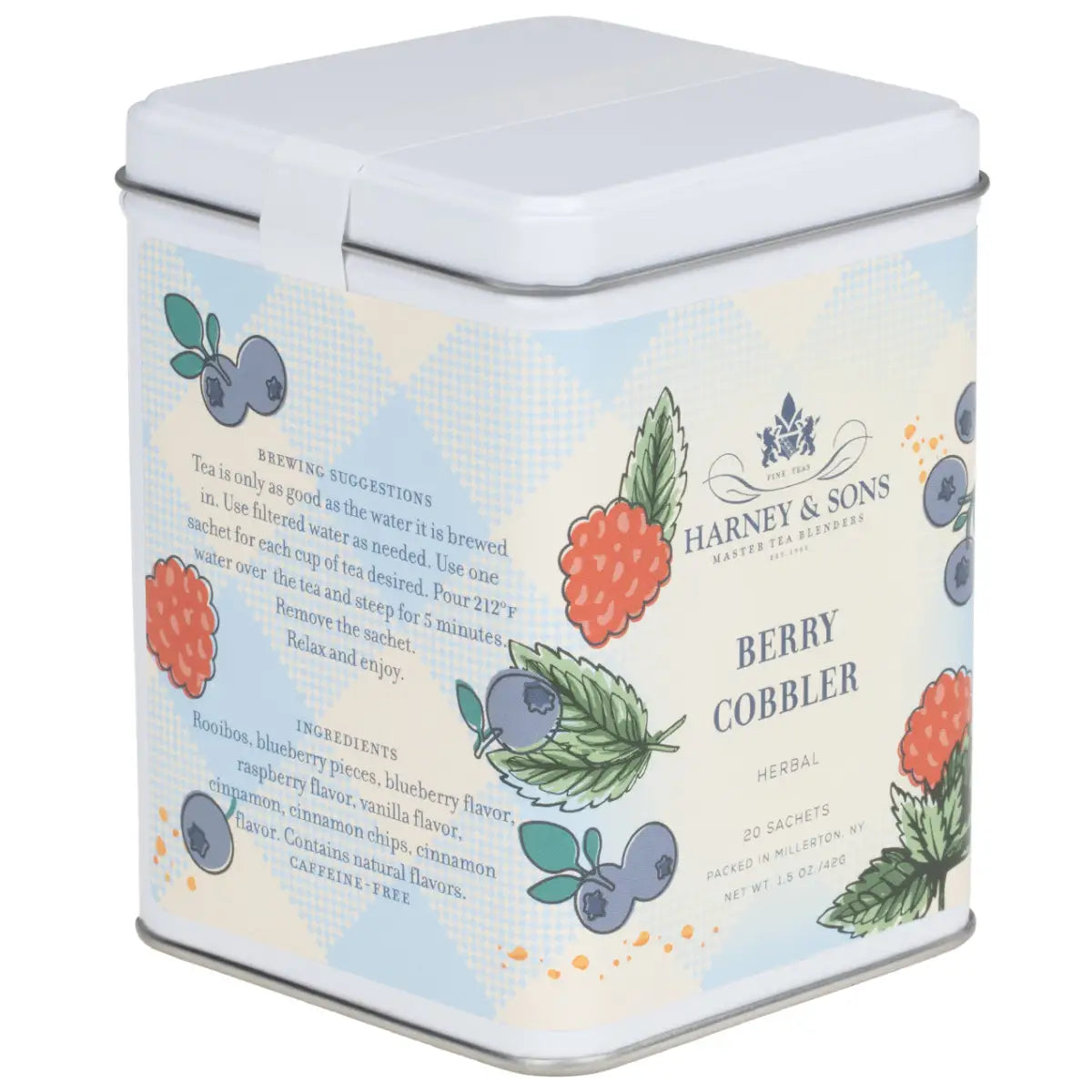 Berry Cobbler Tea - Tin of 20 Sachets - Sachets / Tin of 20 Sachets - Harney & Sons Fine Teas