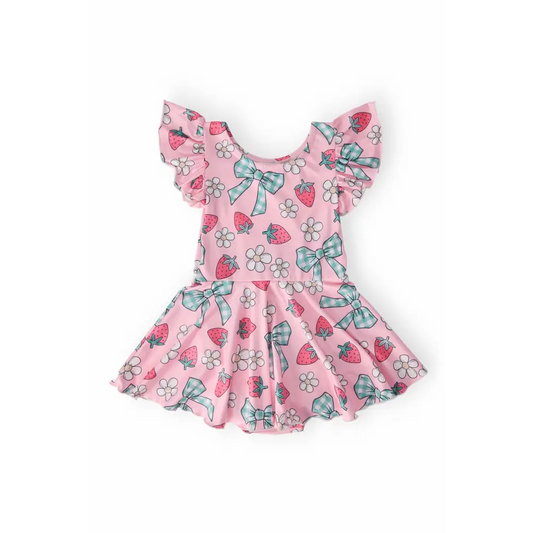 Berry Picnic S/S Twirl Leotard - Mila & Rose ®