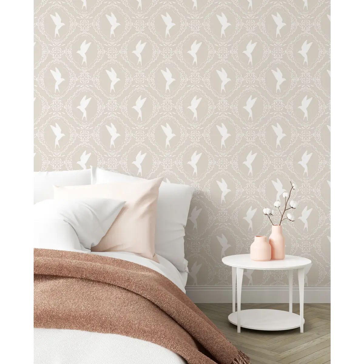 Betty Wallpaper - Birds in Frames - by Zanet from Wonderland - Loomwell Home Goods