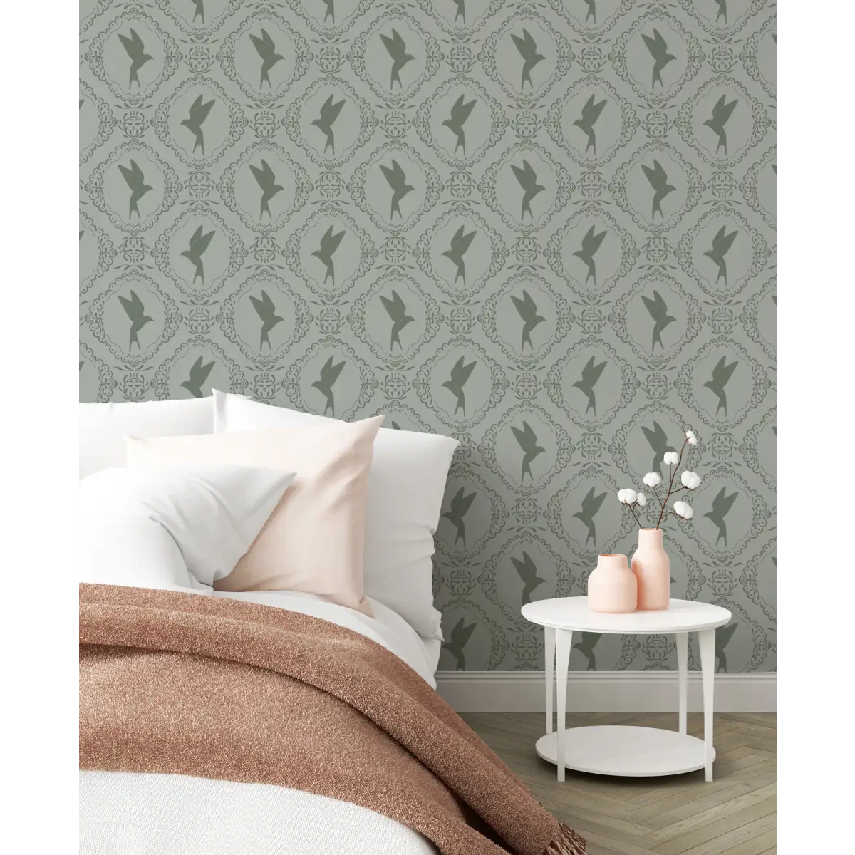 Betty Wallpaper - Birds in Frames - by Zanet from Wonderland - Loomwell Home Goods