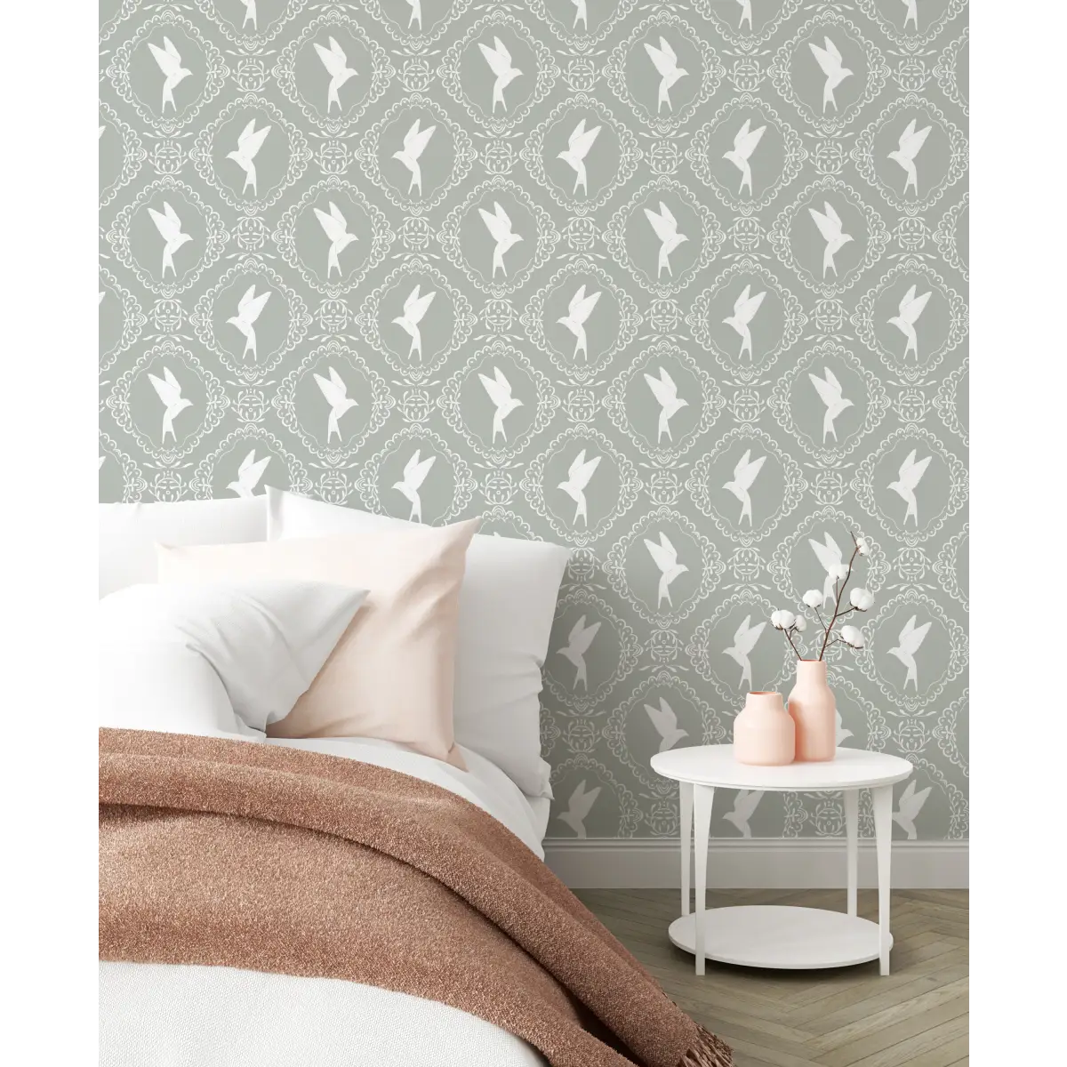 Betty Wallpaper - Birds in Frames - by Zanet from Wonderland - Loomwell Home Goods