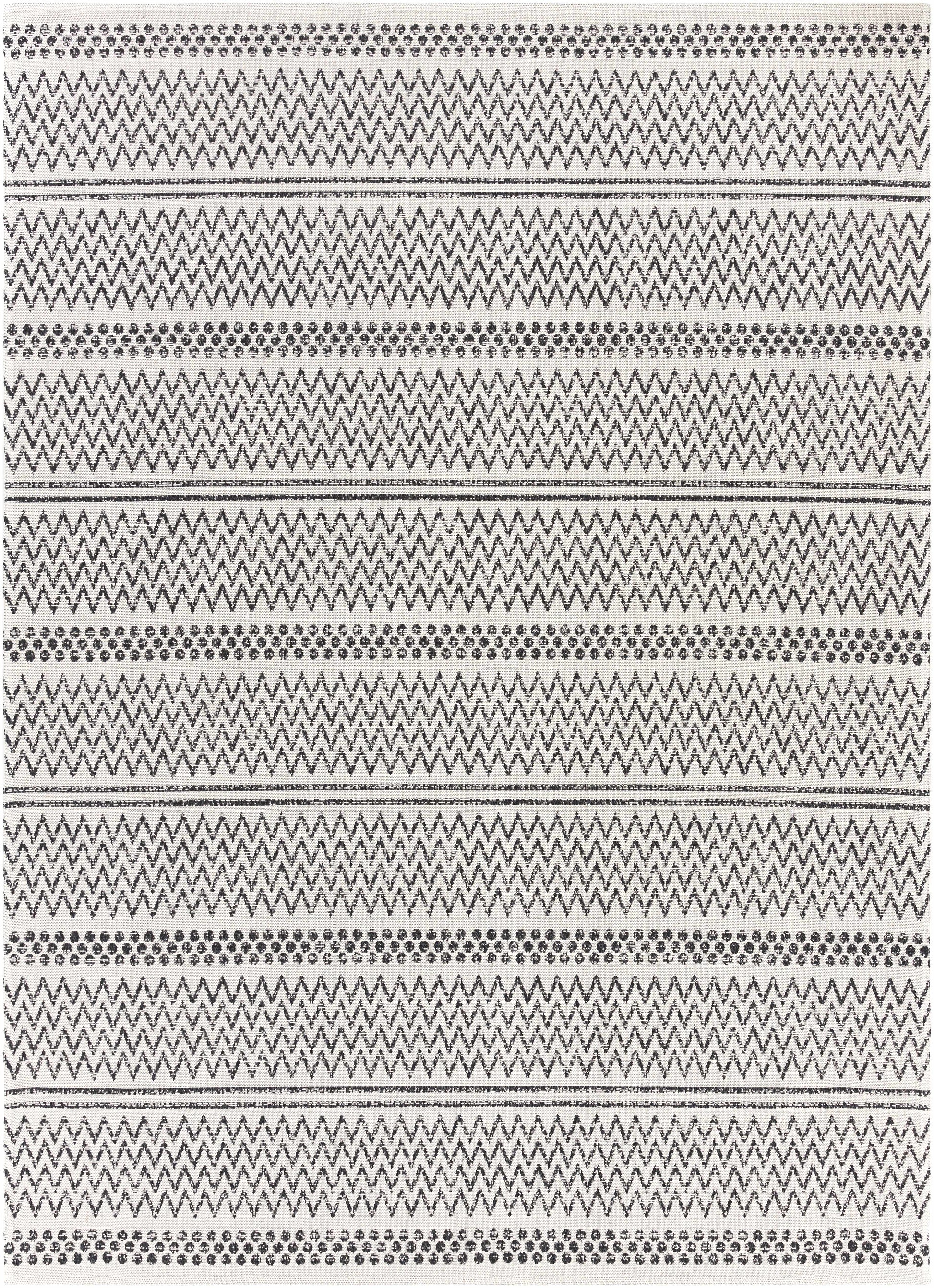 Black & White Cotton Area Rug - * 7’7’’ x 10’2’’ Rectangle - Boutique Rugs