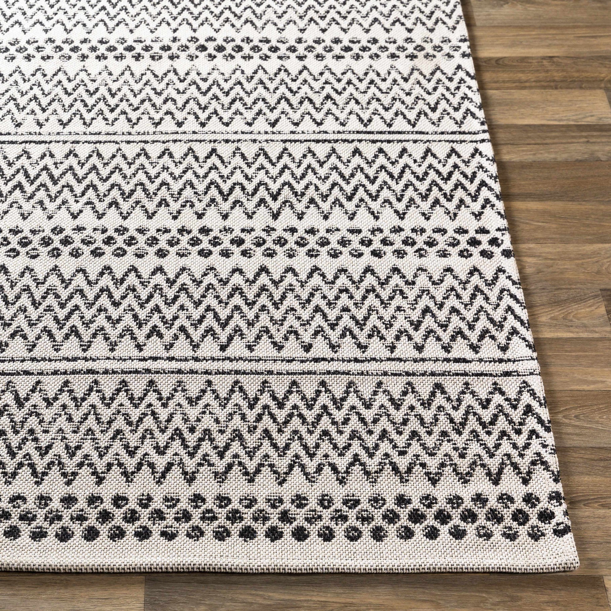 Black & White Cotton Area Rug - Boutique Rugs