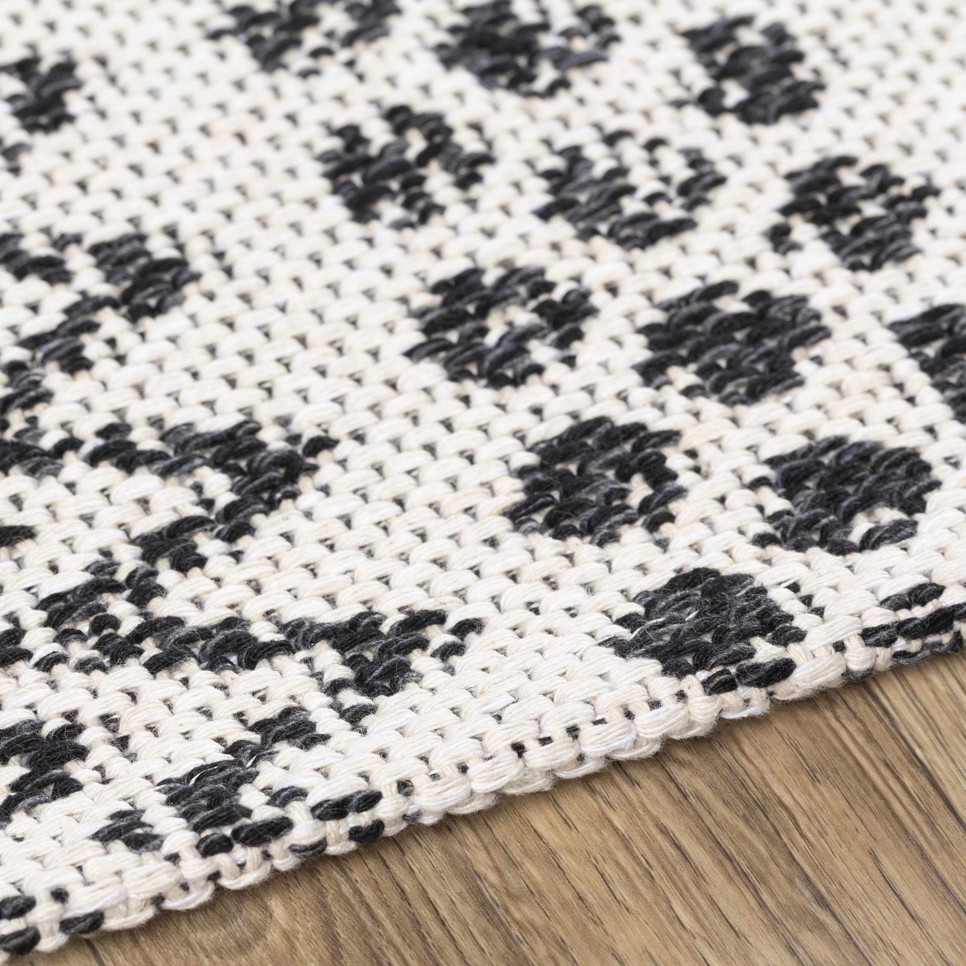 Black & White Cotton Area Rug - Boutique Rugs