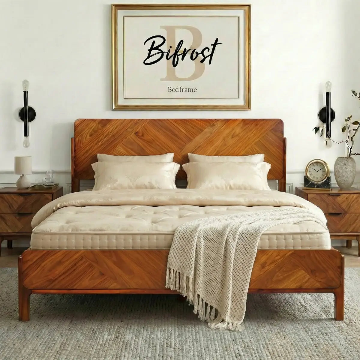 Bifrost Solid Wood Bed Frame - Megsu