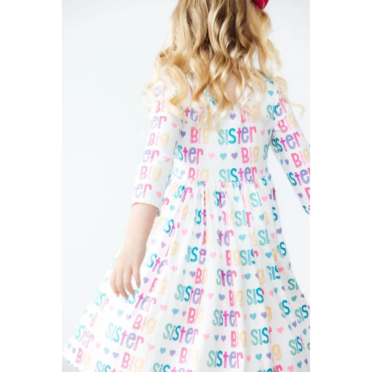 Big Sister 3/4 Sleeve Pocket Twirl Dress - Mila & Rose ®