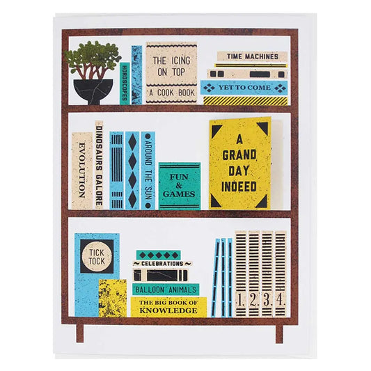 Birthday Book Shelves Card - The Regional Assembly of Text