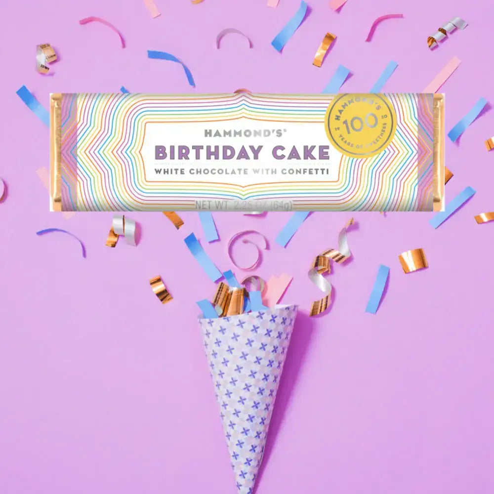 Birthday Cake - White Chocolate Candy Bar - Hammond’s Candies / Lolli & Pops