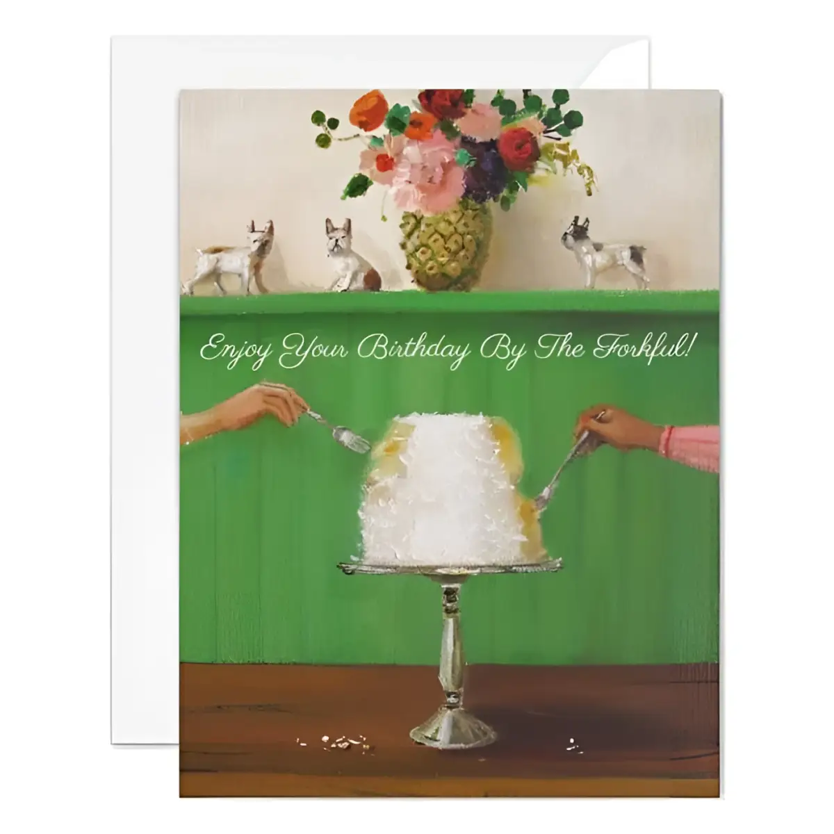 Birthday Card - Enjoy Your Birthday by the Forkful - Janet Hill - JANET HILL STUDIO