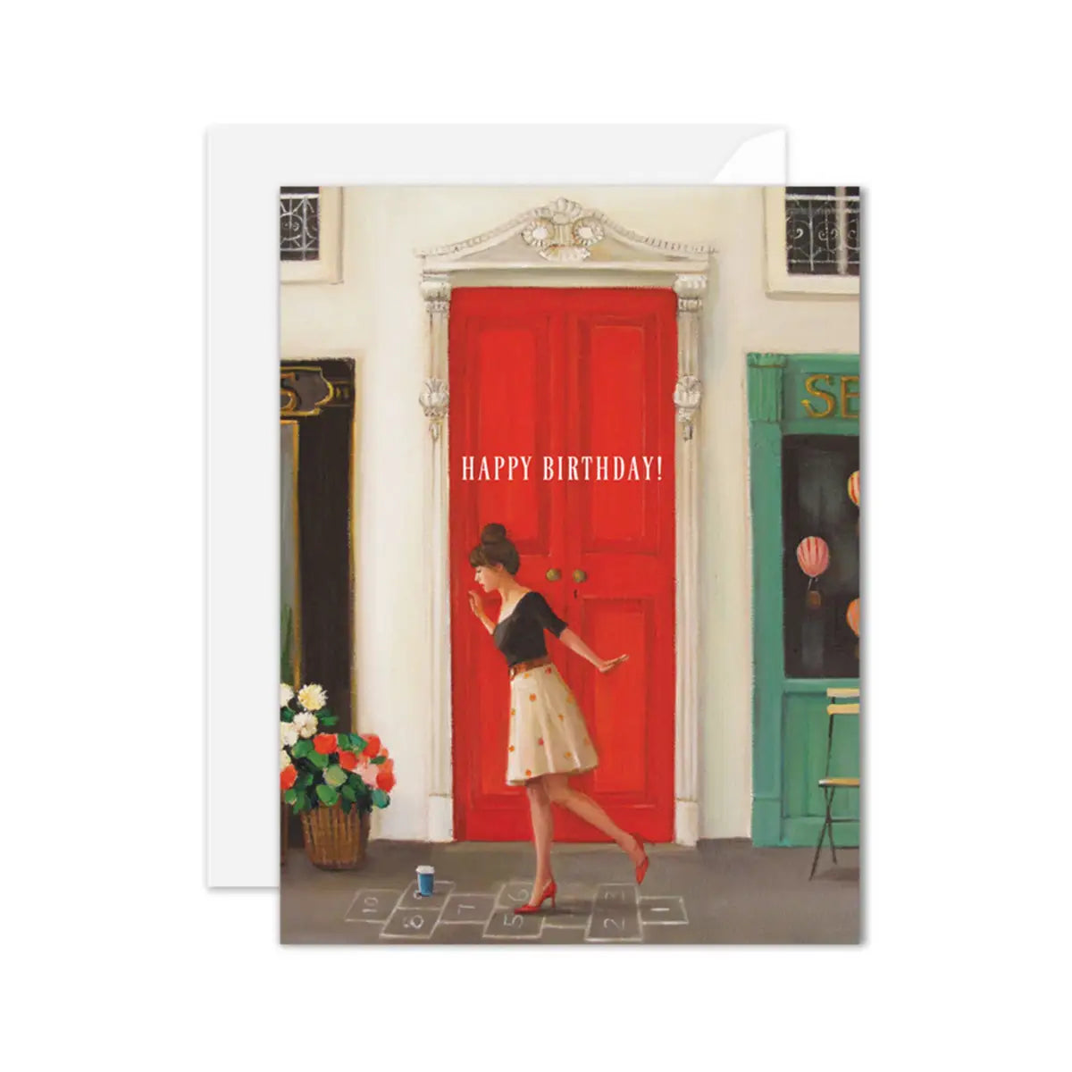 Birthday Card - Hopscotch Fun - Janet Hill - JANET HILL STUDIO